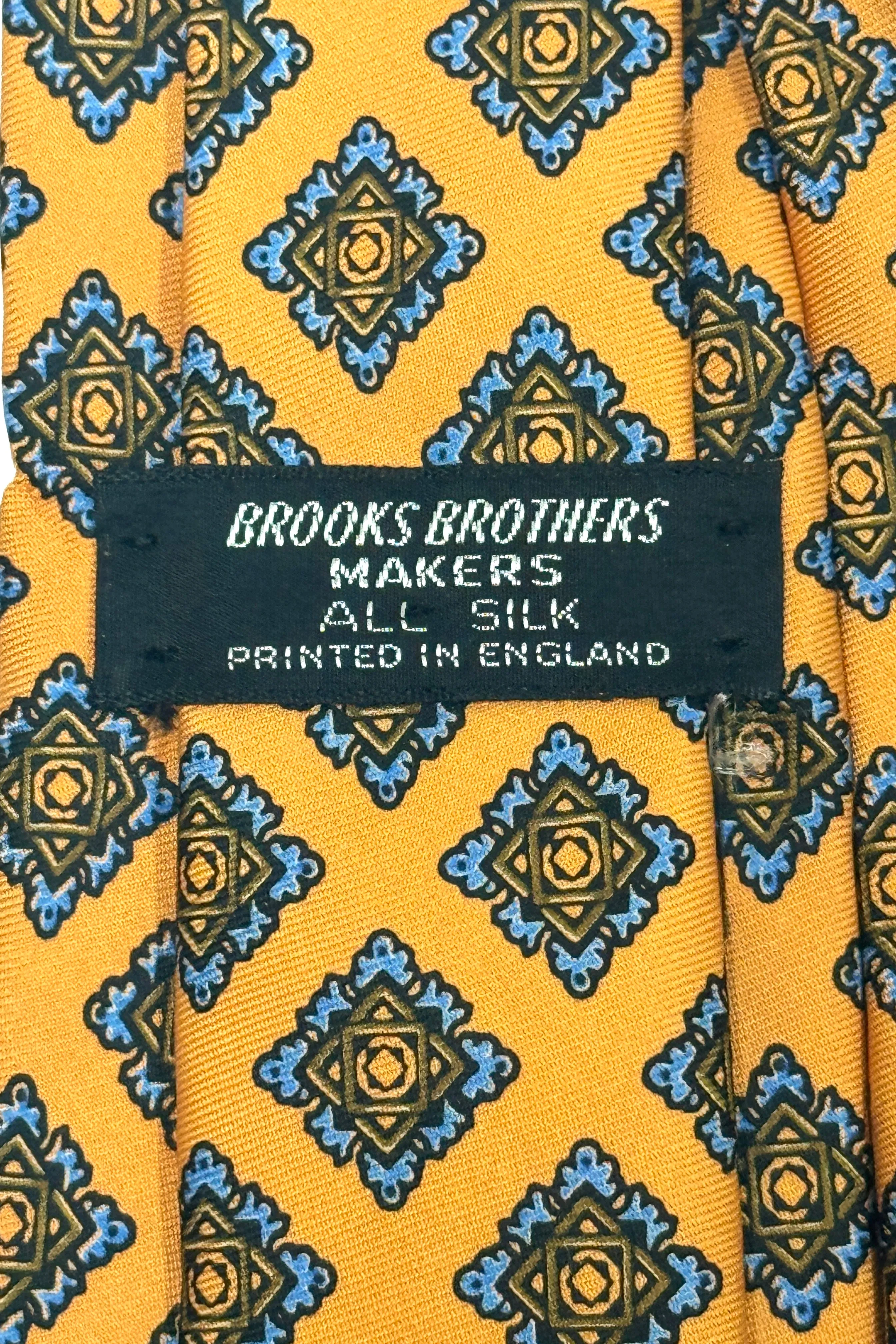 1960’S BROOKS BROTHERS MAKERS MADE IN ENGLAND 100% ITALIAN SILK HANDMADE TIE