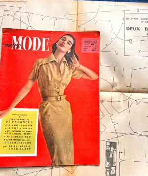 24th May 1956 French Magazine Votre Mode incl. Childs Clothes Pattern   Wedding Dresses