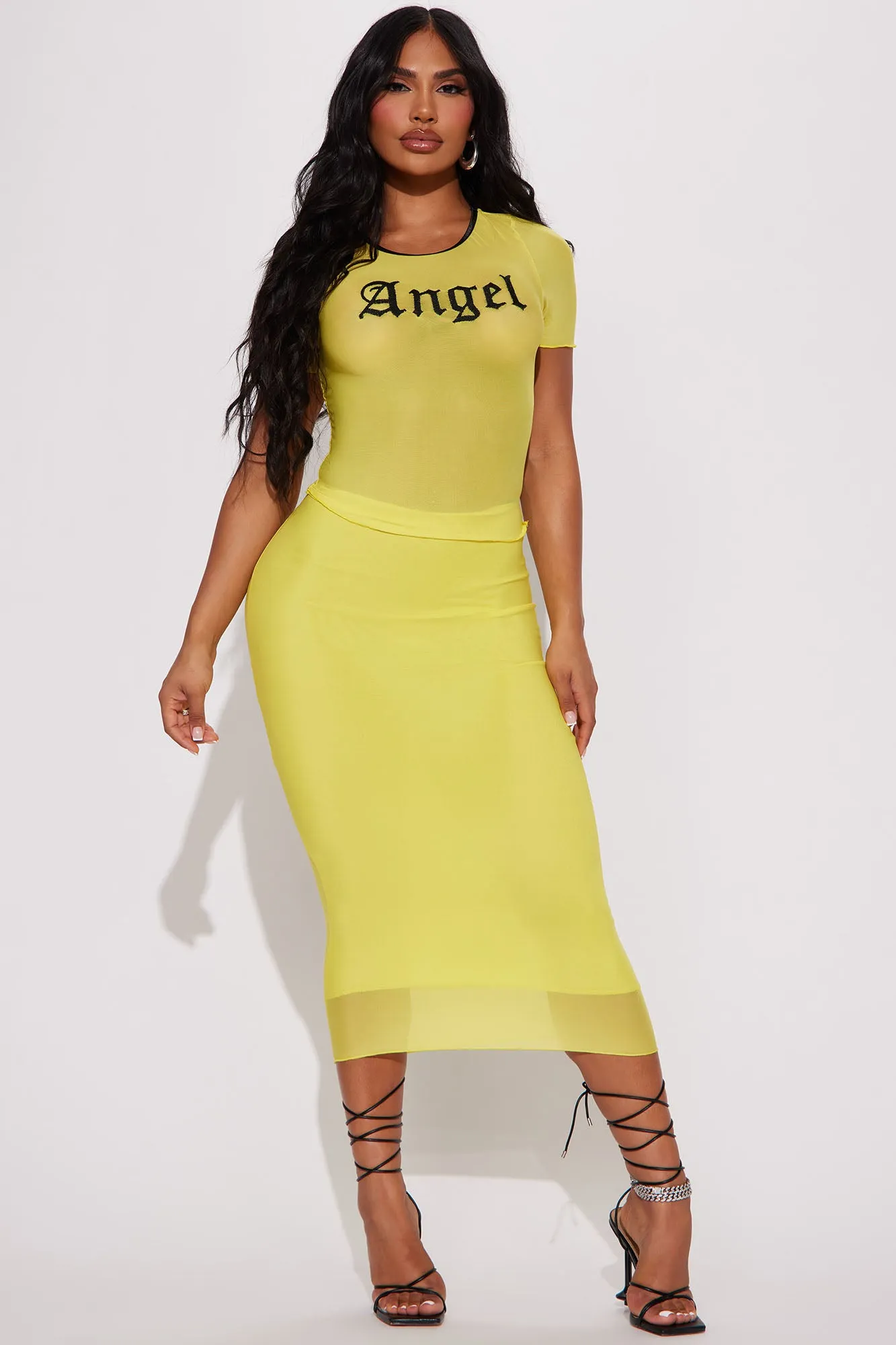 A True Angel Skirt Set - Yellow