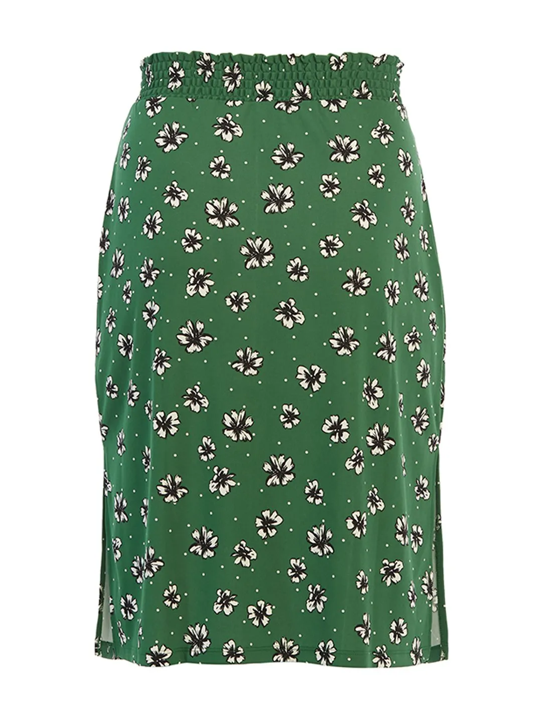 Amazon Green Flowers and Dots Printed Tessa Skirt