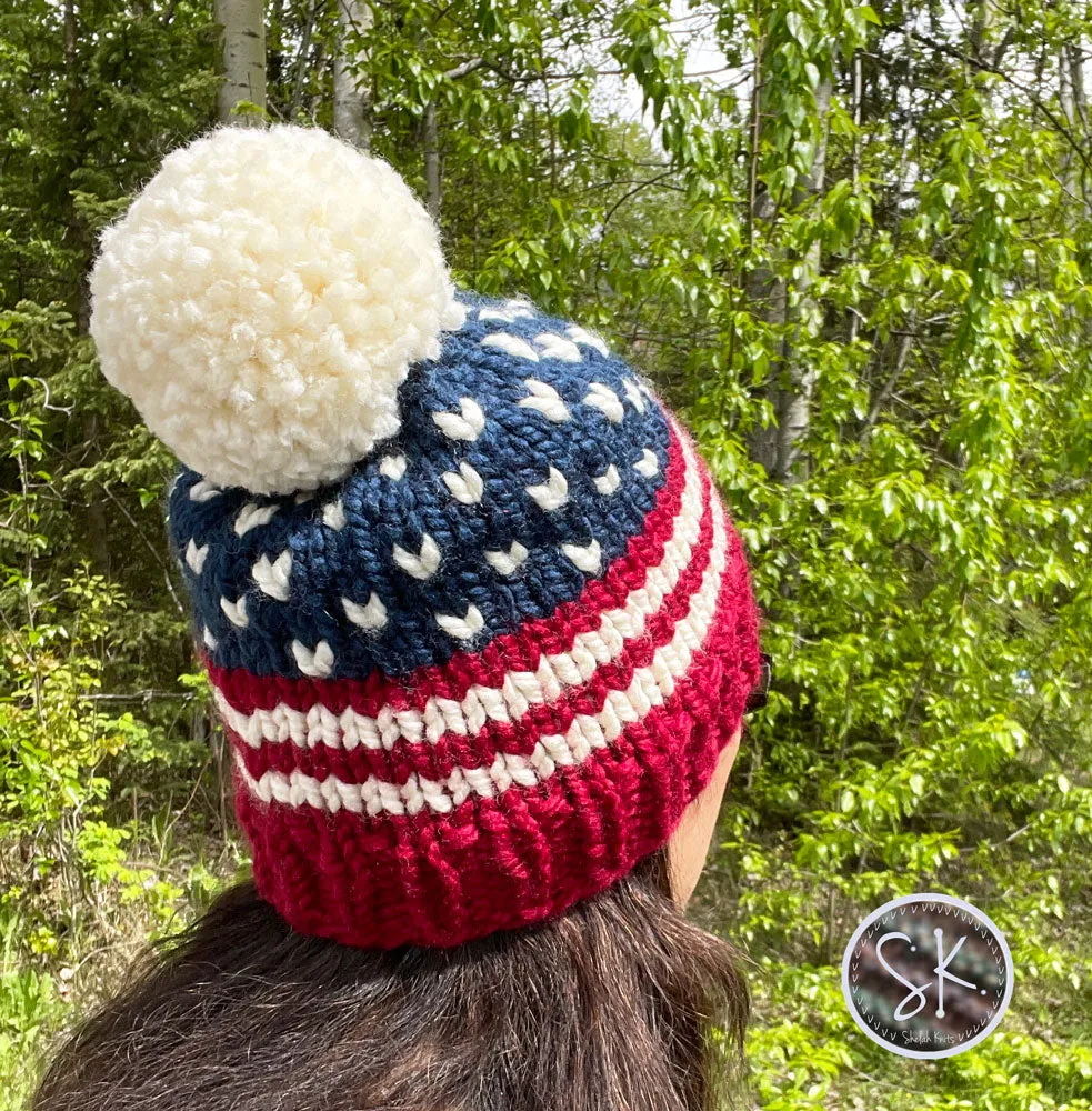 Americana Knit Beanies | Patriotic Hats | Multiple Sizes