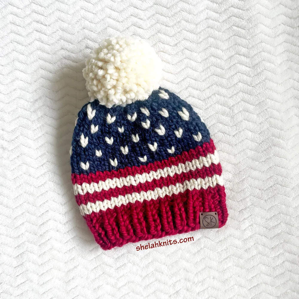 Americana Knit Beanies | Patriotic Hats | Multiple Sizes