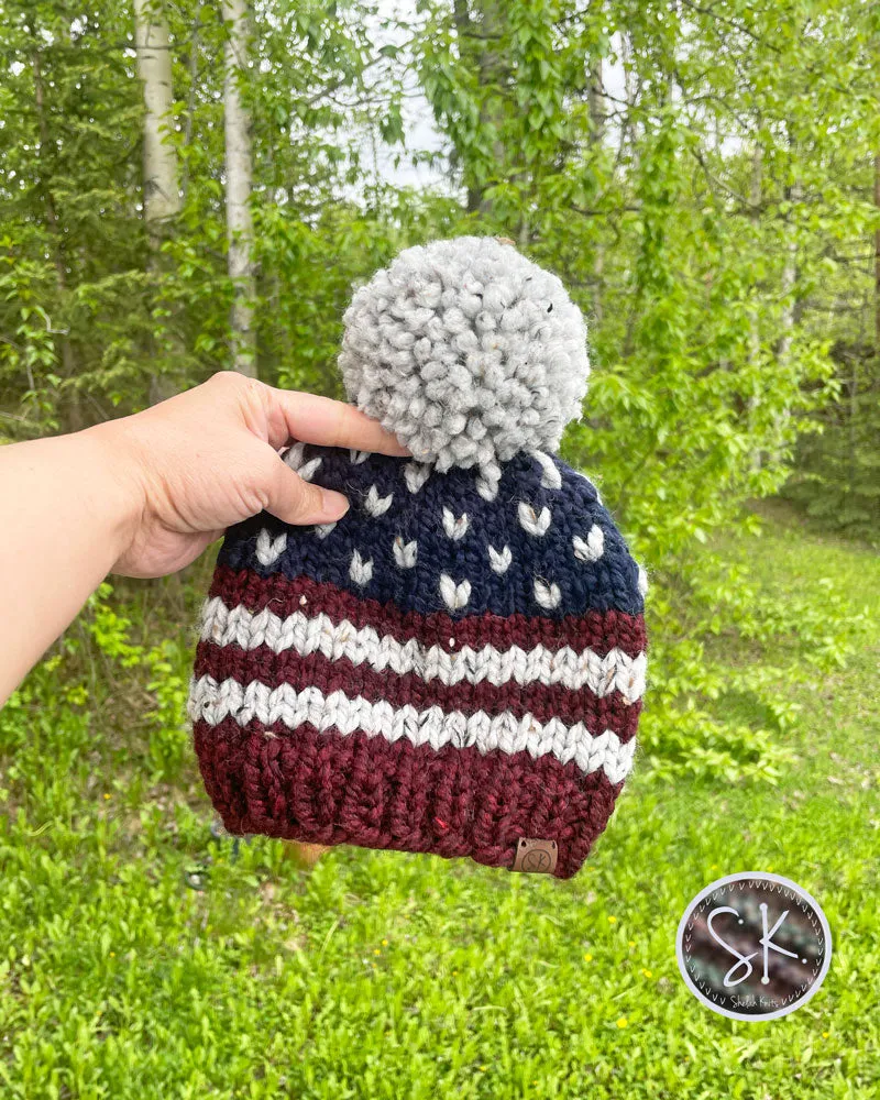 Americana Knit Beanies | Patriotic Hats | Multiple Sizes