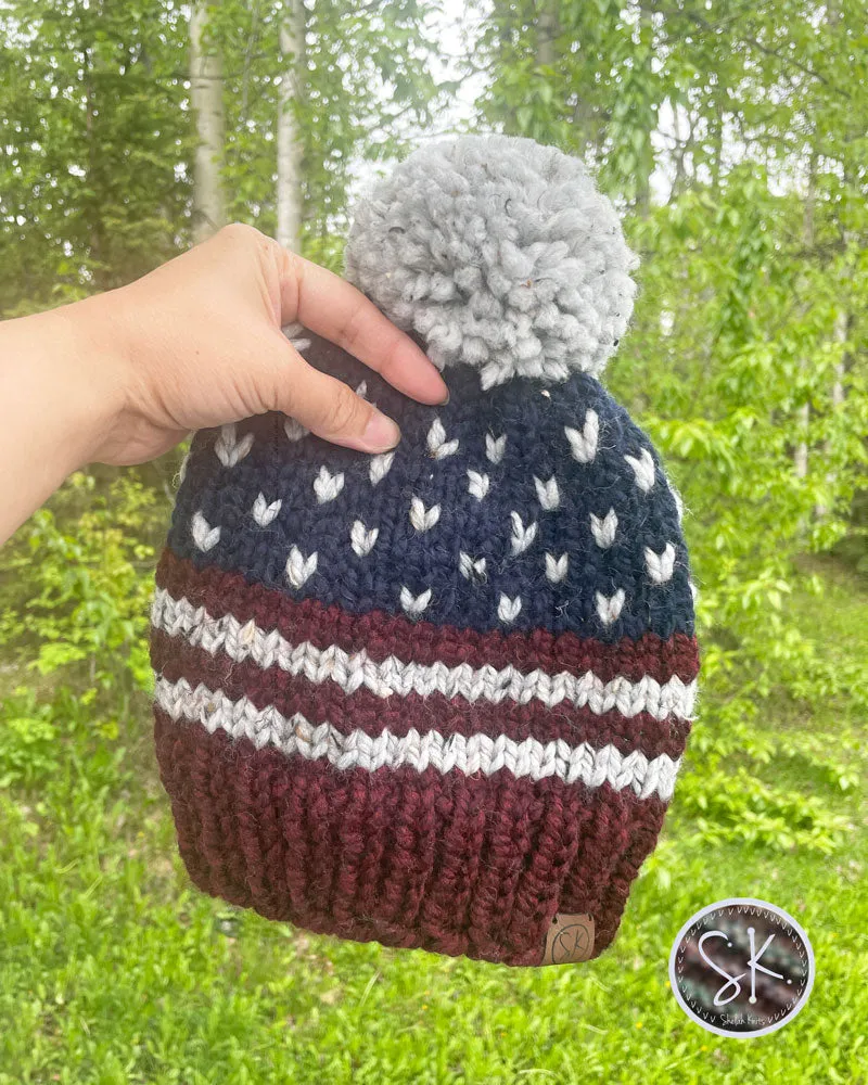 Americana Knit Beanies | Patriotic Hats | Multiple Sizes