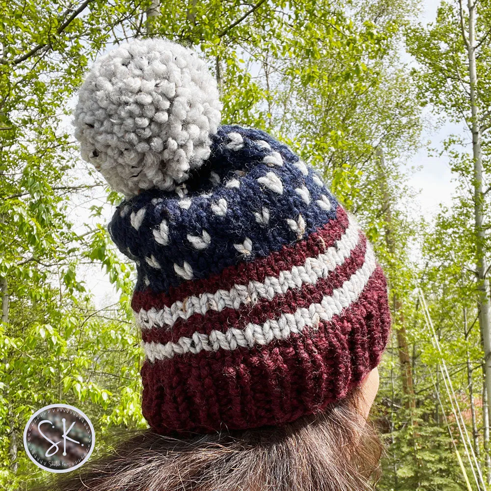 Americana Knit Beanies | Patriotic Hats | Multiple Sizes