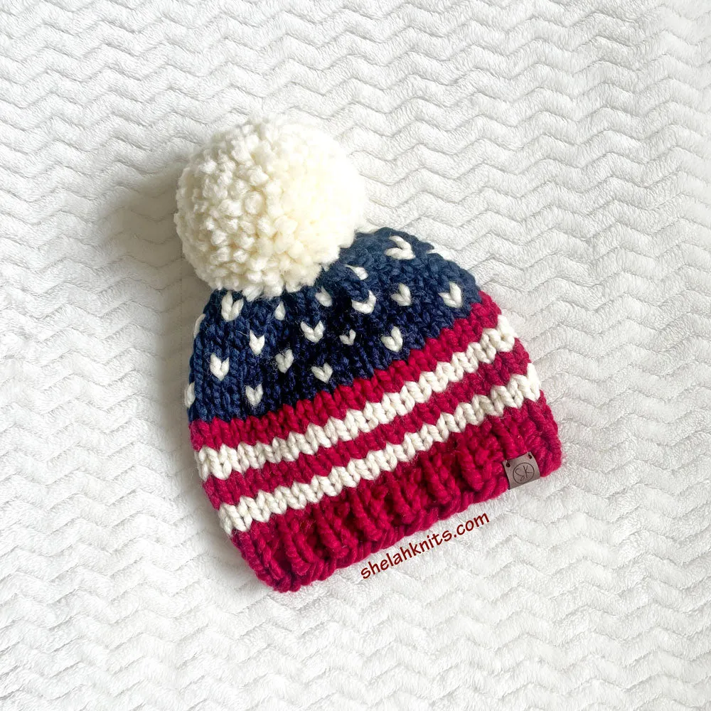 Americana Knit Beanies | Patriotic Hats | Multiple Sizes