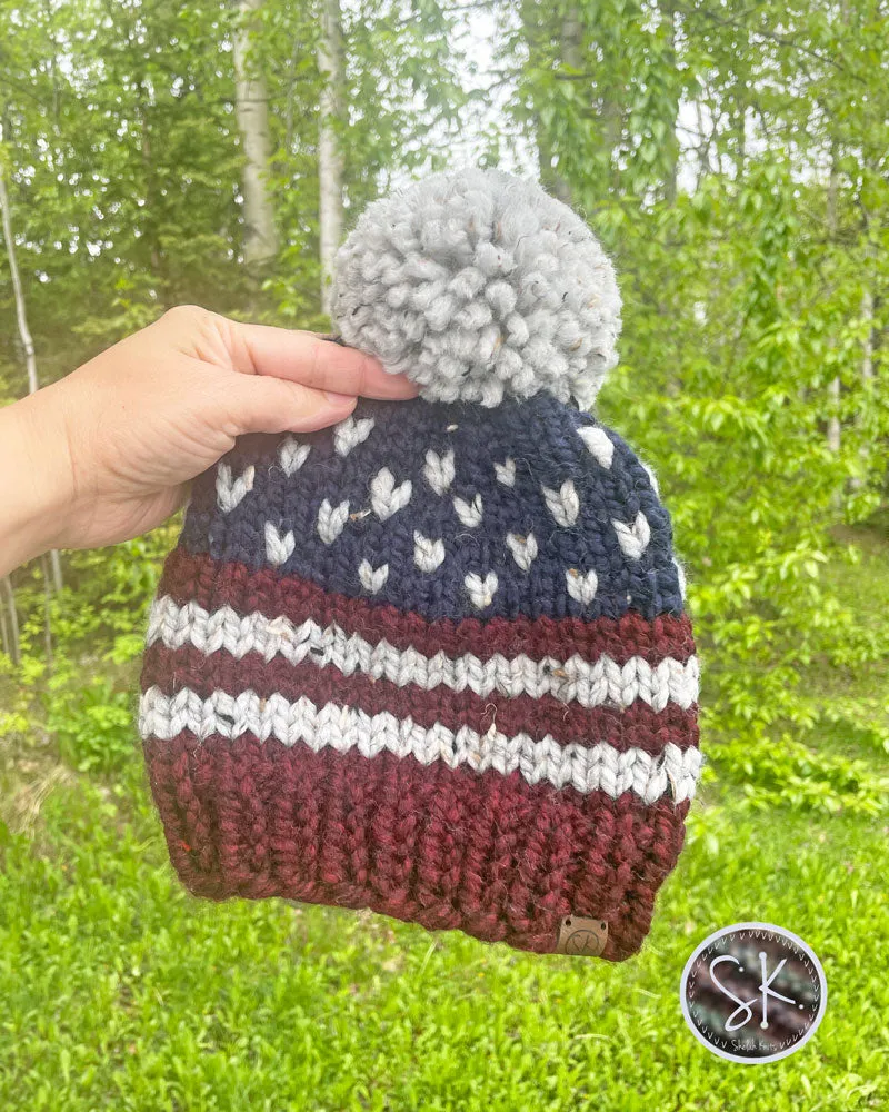 Americana Knit Beanies | Patriotic Hats | Multiple Sizes