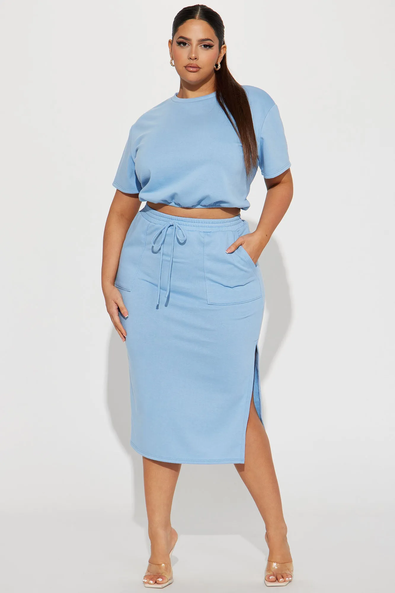 Aquamarine Skirt Set - Light Blue