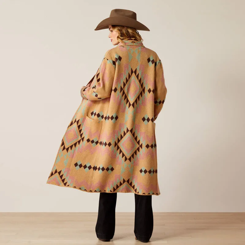 Ariat Ladies Sunset Chic Blanket Coat - Spark Geo Jacquard - 10053982