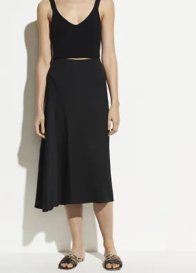 Asymmetric Seam Skirt in Black