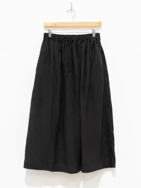 Azumadaki Ramie Linen Skirt - Black