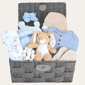 Baby Boy Basket Sweet Dreams Little Bunny