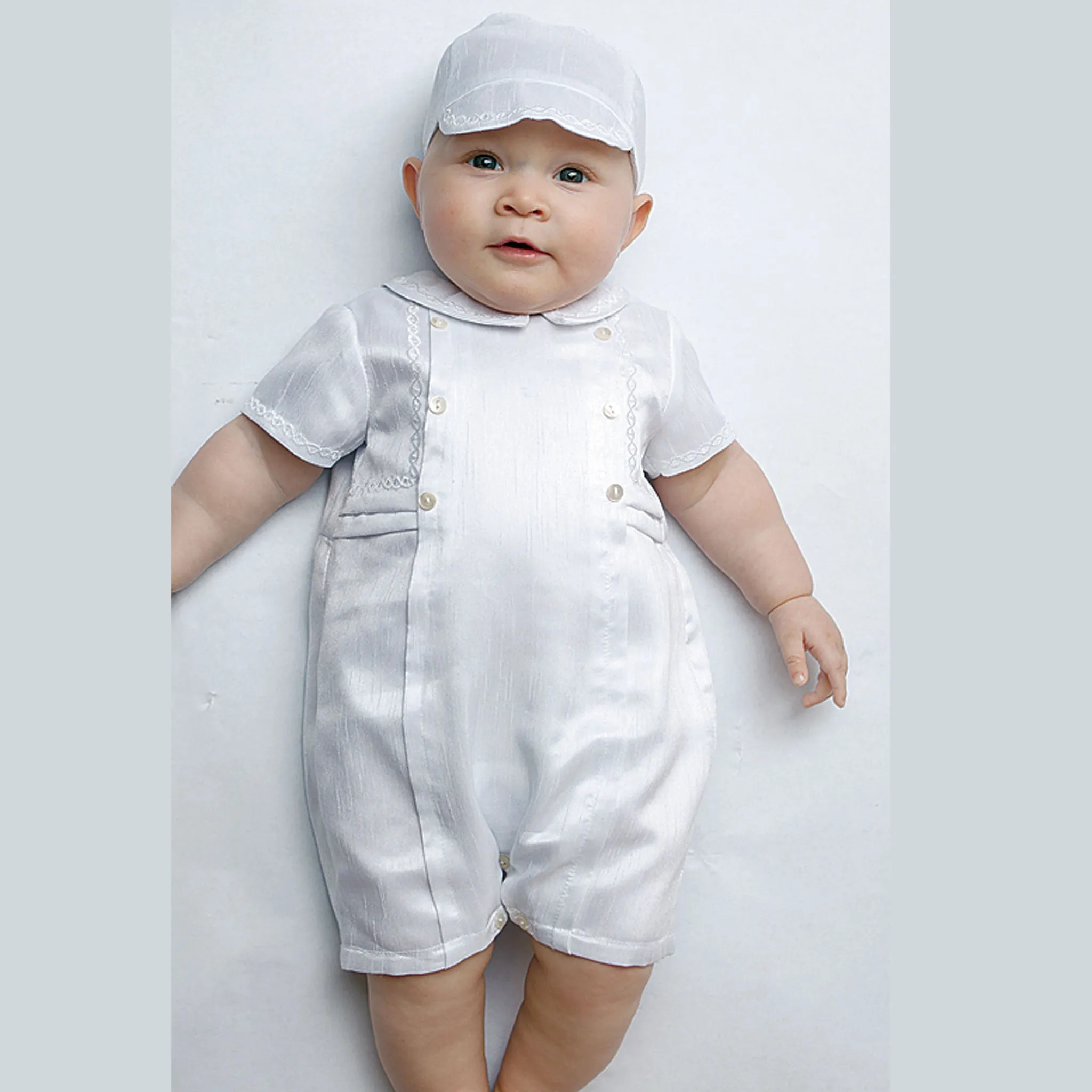 Baby Boy Romper with Cap - Sarah Louise 002226