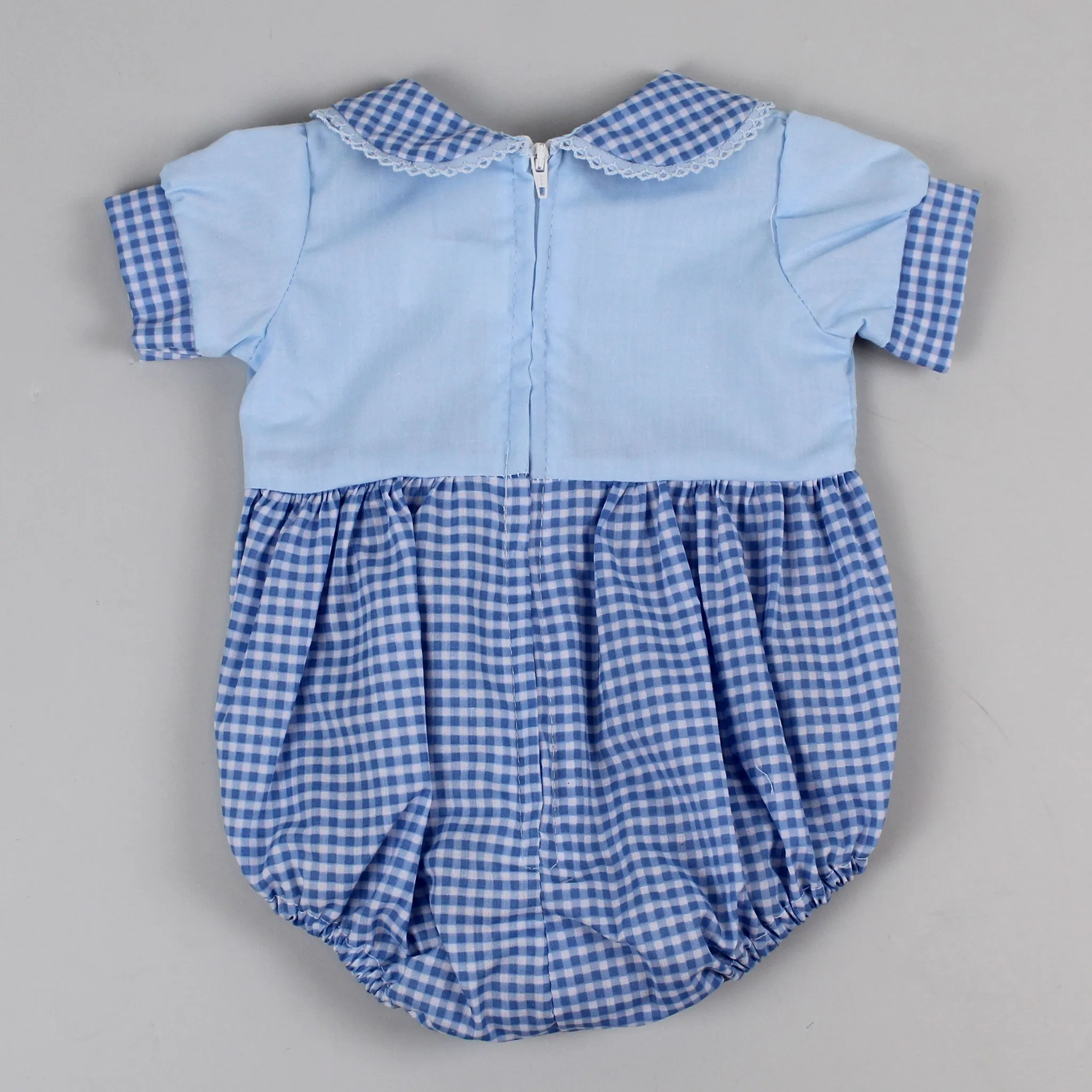 Baby Boys Blue Gingham Summer Romper