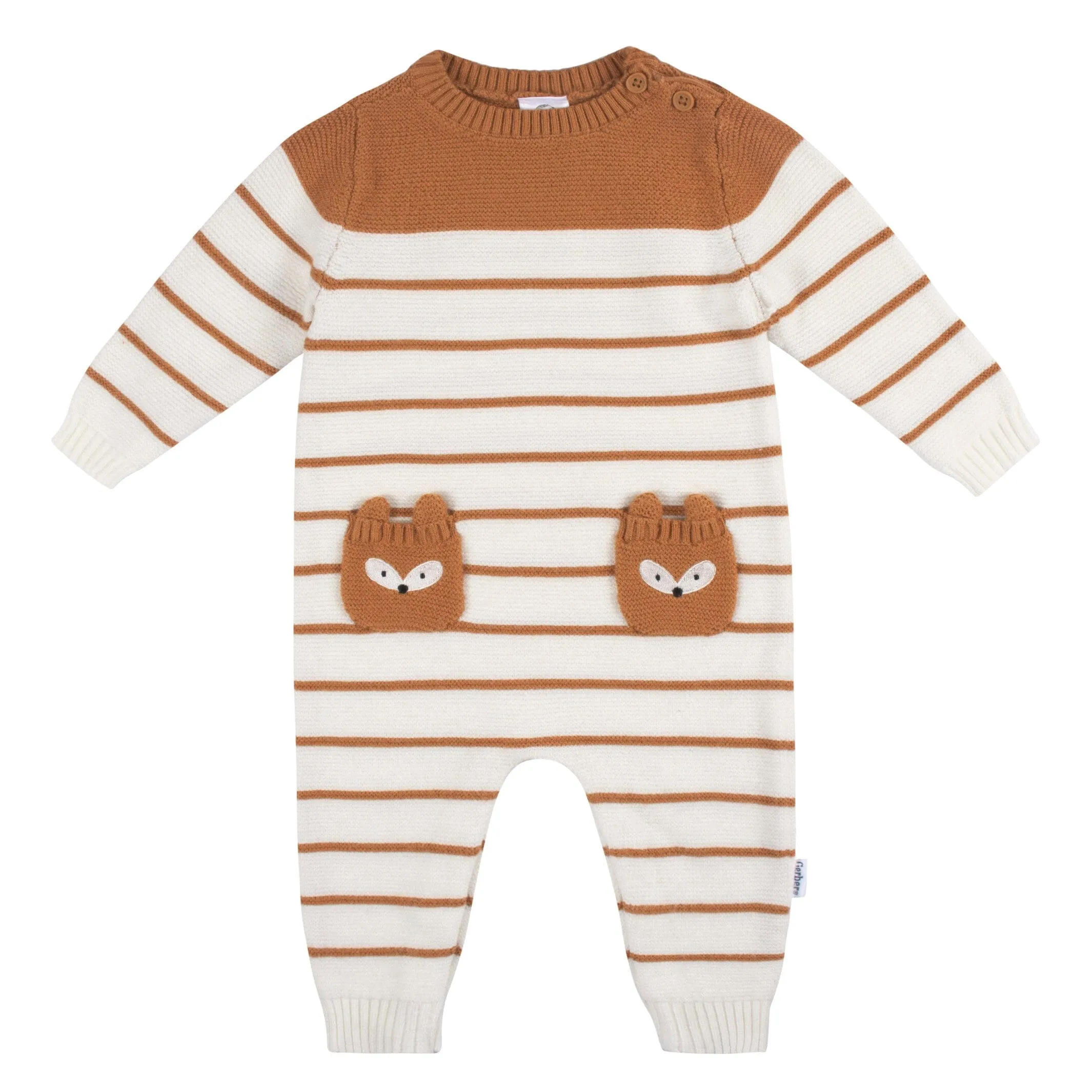 Baby Boys Fox Sweater Knit Romper