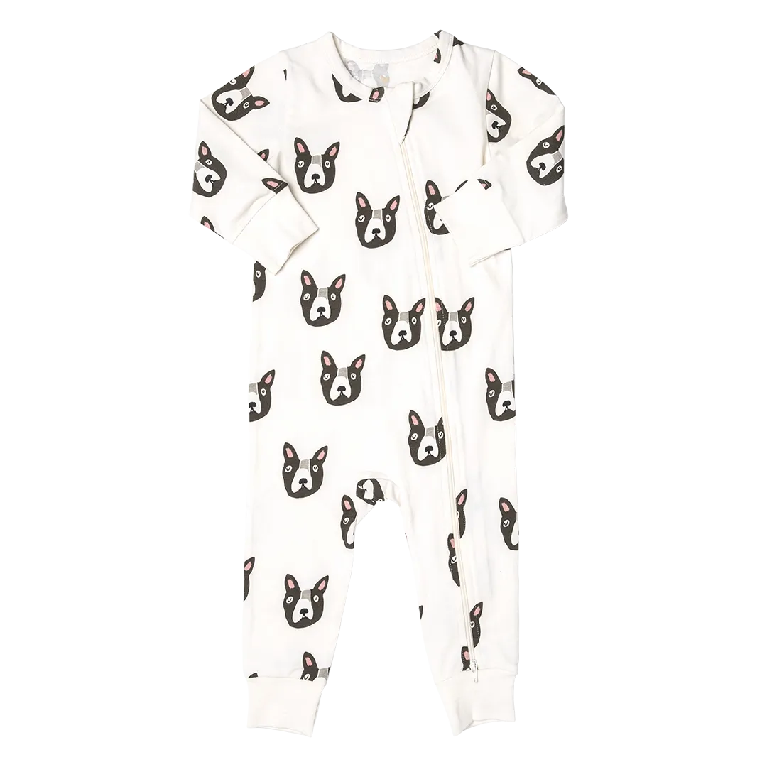 Baby Organic Romper- Boston Terrier