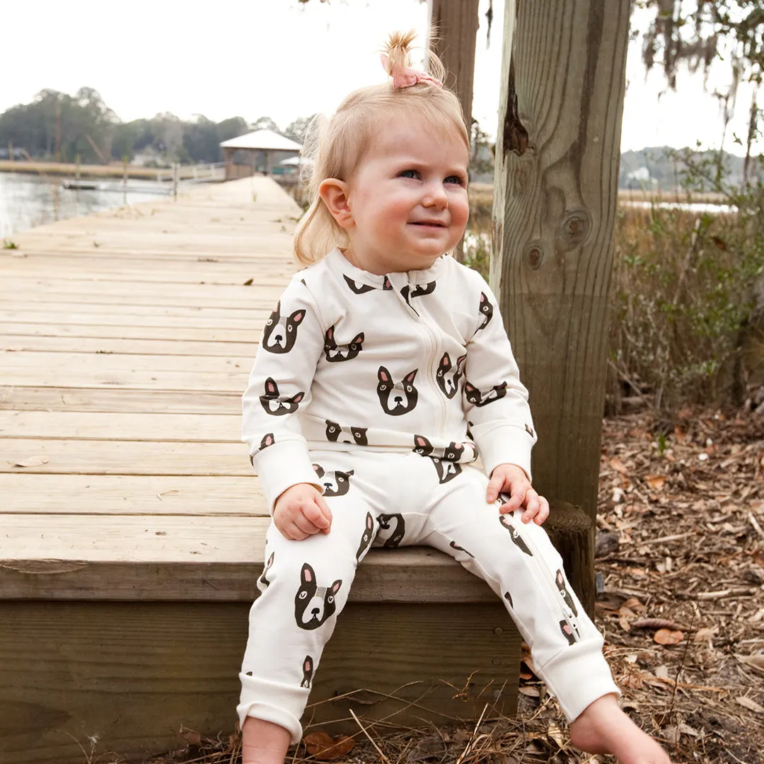 Baby Organic Romper- Boston Terrier