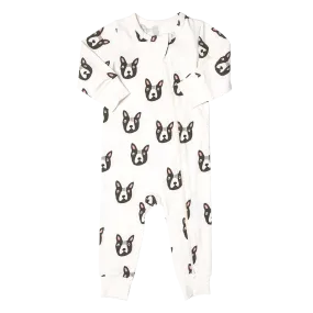 Baby Organic Romper- Boston Terrier