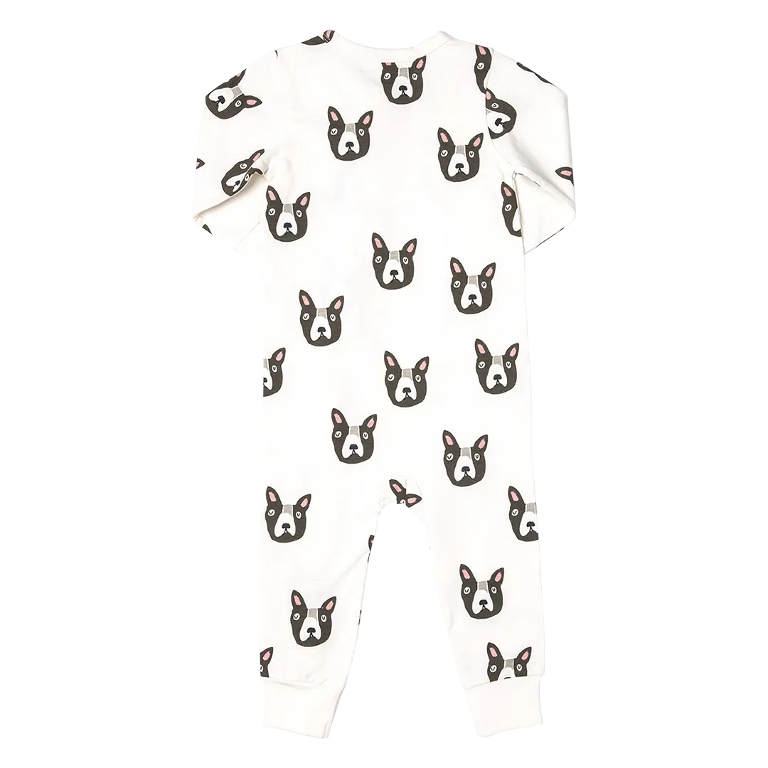 Baby Organic Romper- Boston Terrier