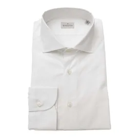 Bagutta White Cotton Men's Slim Shirt