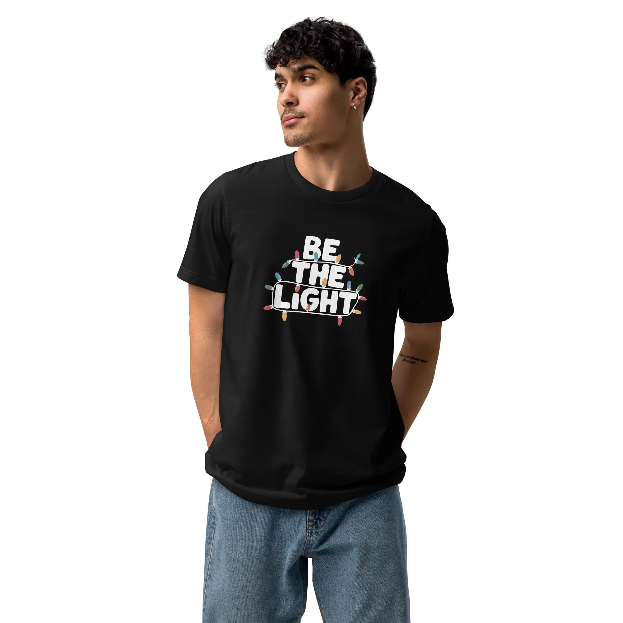 Be The Light White Graphics Men Staple Eco T-shirt