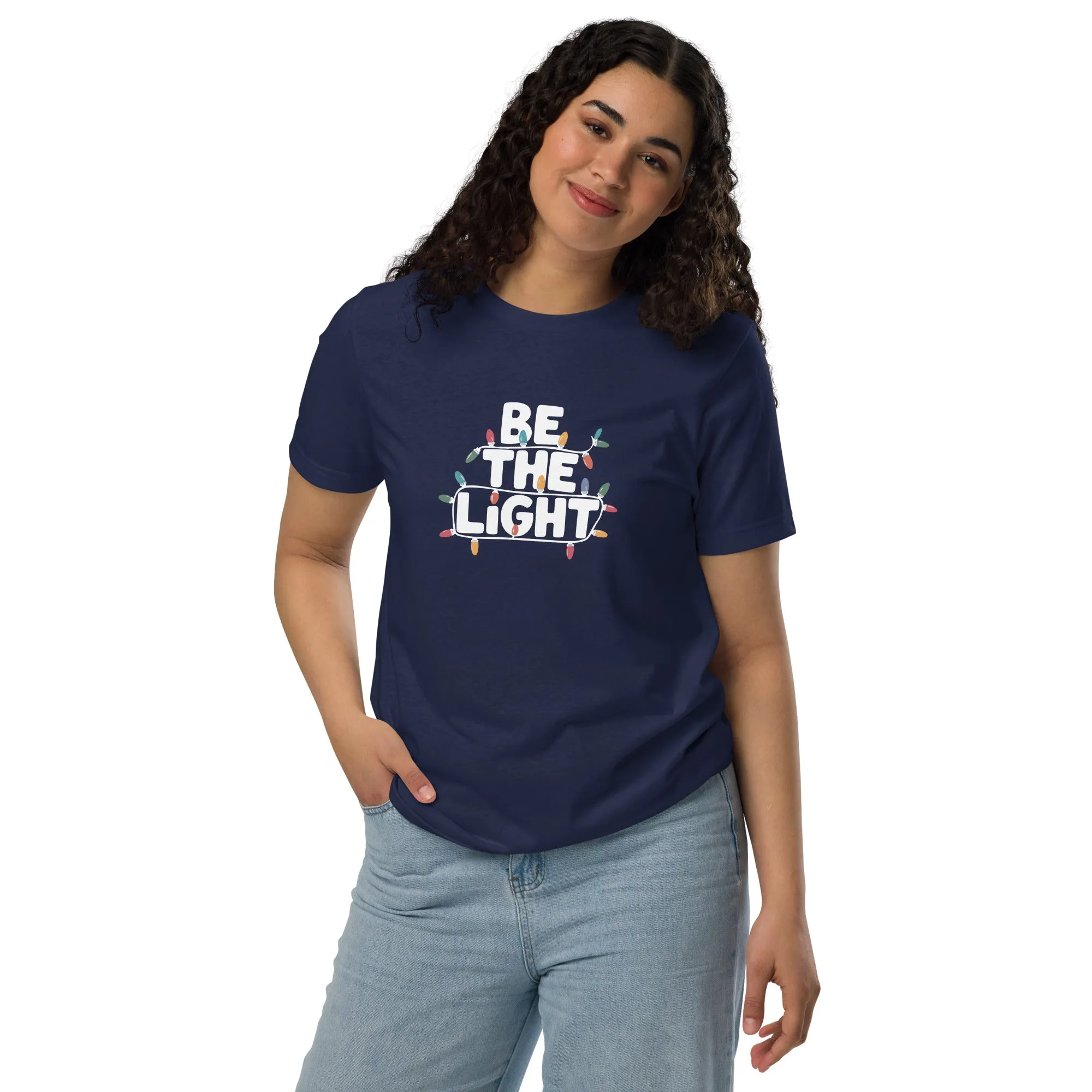 Be The Light White Graphics Women Staple Eco T-shirt