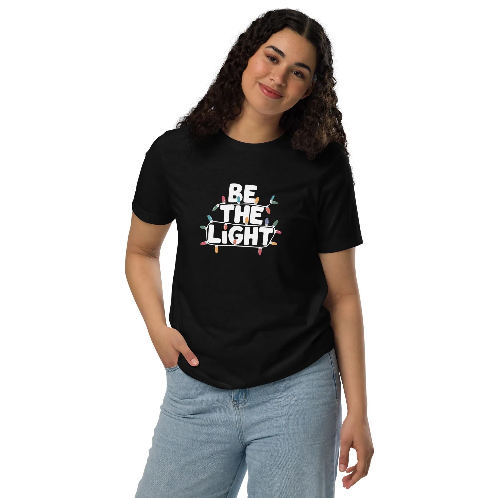 Be The Light White Graphics Women Staple Eco T-shirt