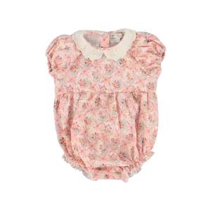 Bebe Organic Aline Romper Vintage Rose