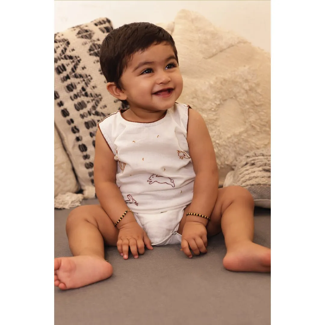 Bhaakur Cotton Romper- Forest