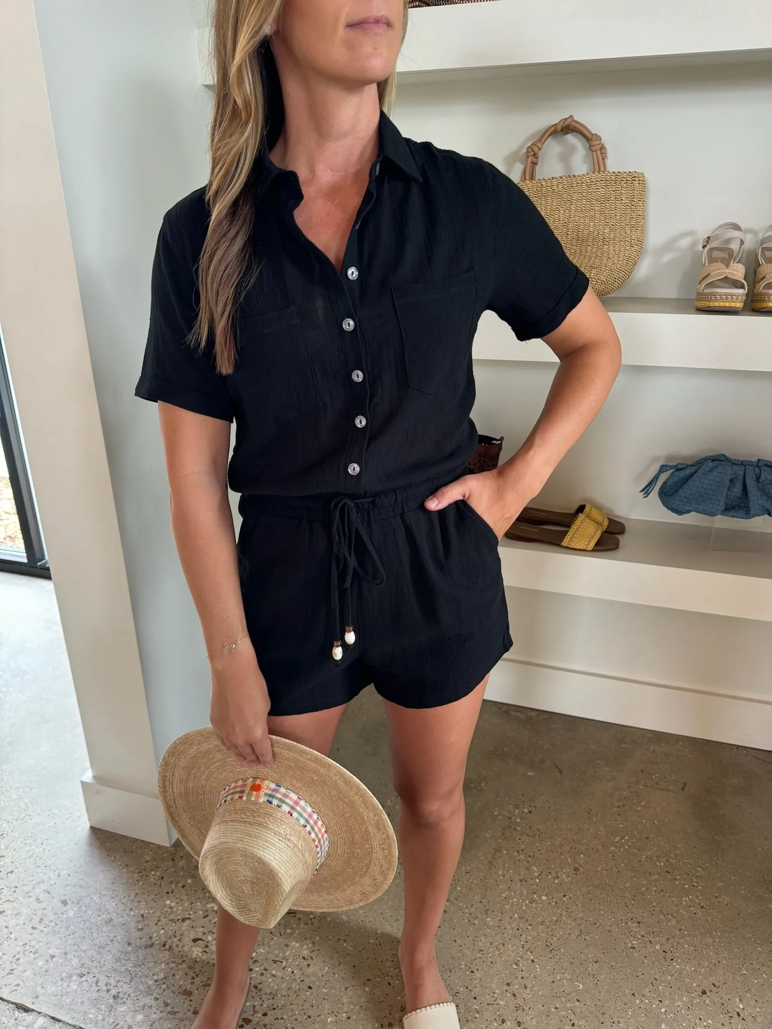 Black Kinley Romper