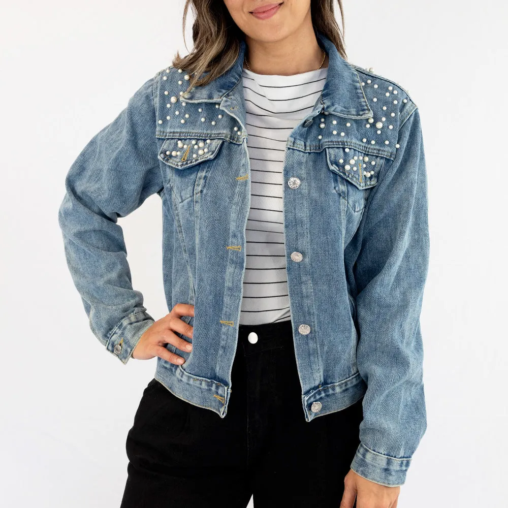 (Black Pearl) Wifey Style  Denim Jacket