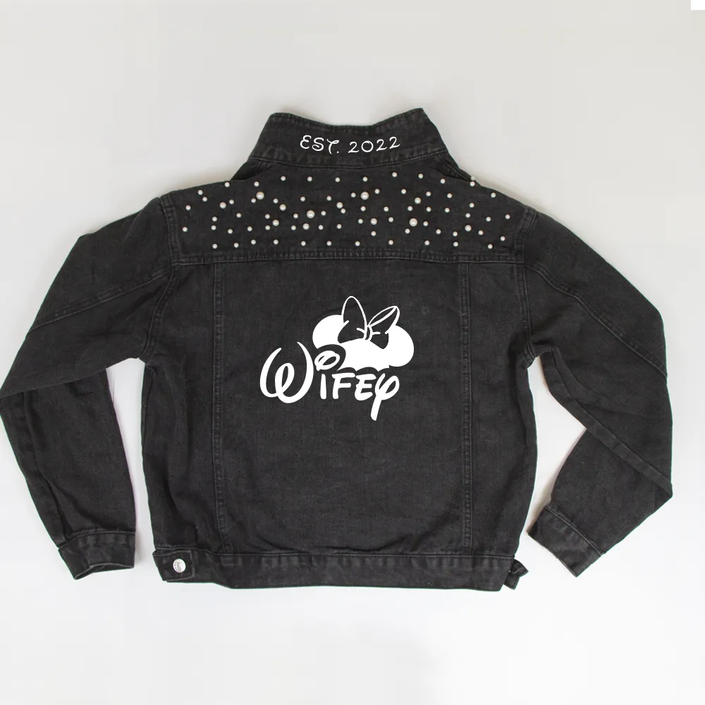 (Black Pearl) Wifey Style  Denim Jacket