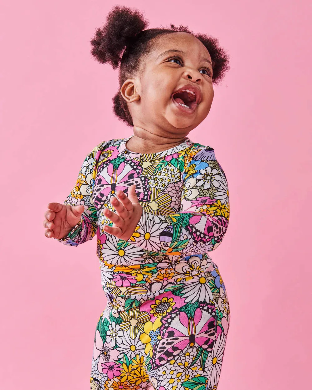 Bliss Floral Organic Long Sleeve Romper