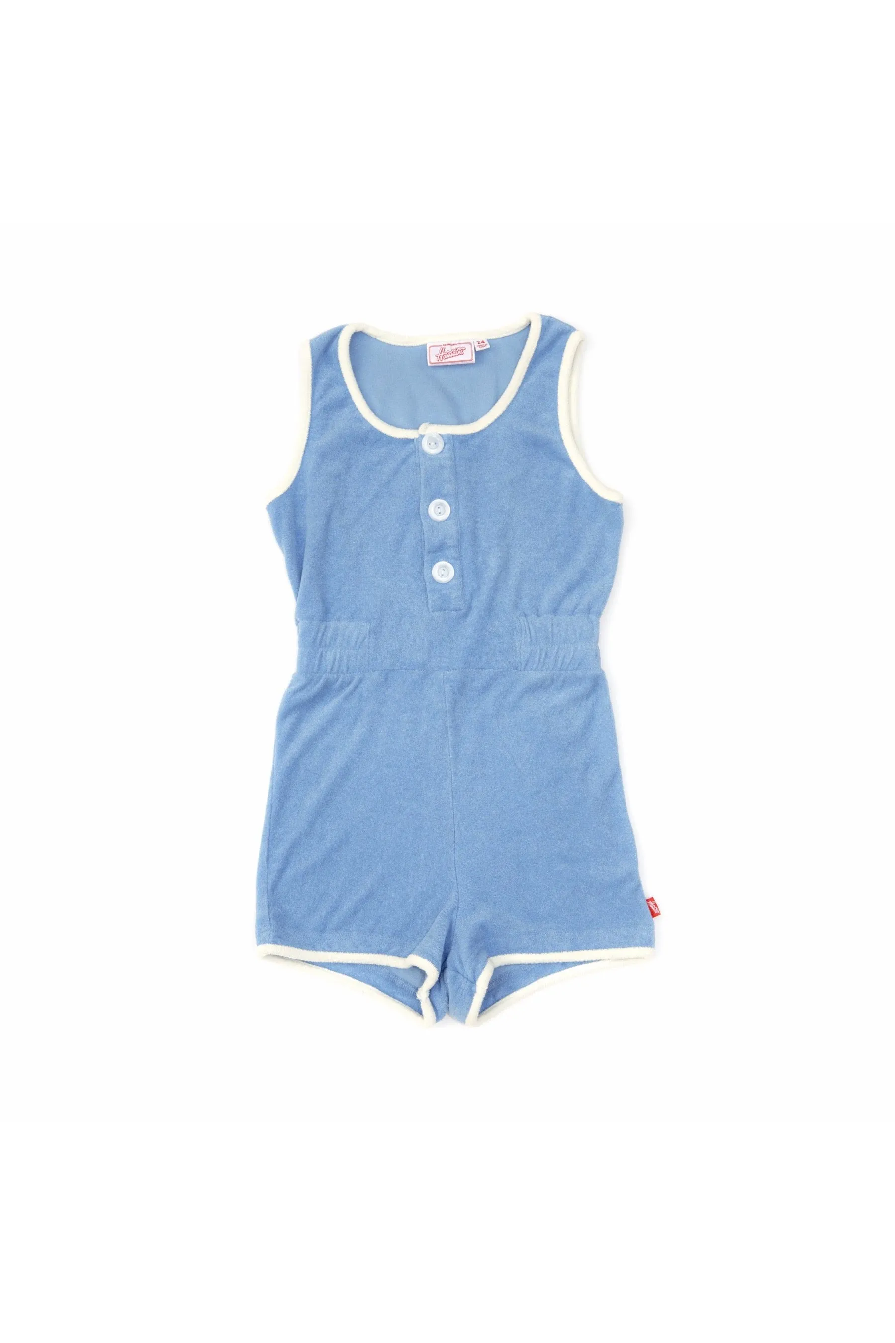 Blue Poppy Terry Romper