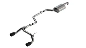 BORLA 140923BC Exhaust System Cat-Back S-Type Black Chrome On T-304 Stainless Steel Tips for SUZUKI Jimny 2018-2023