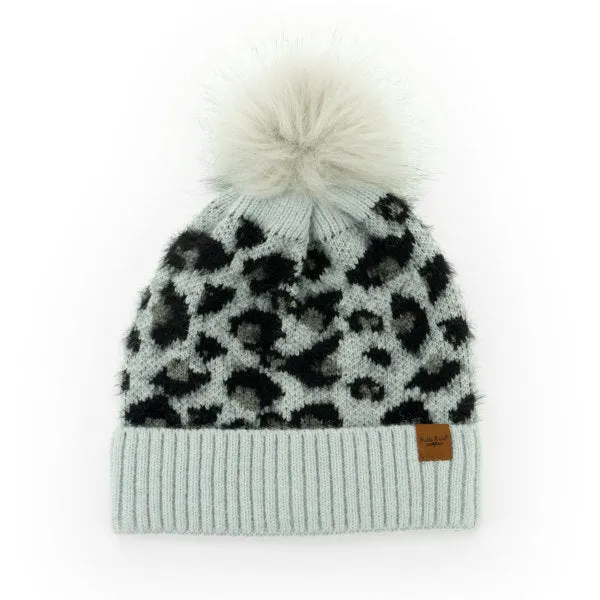 Britt's Knits Snow Leopard Pom Hat