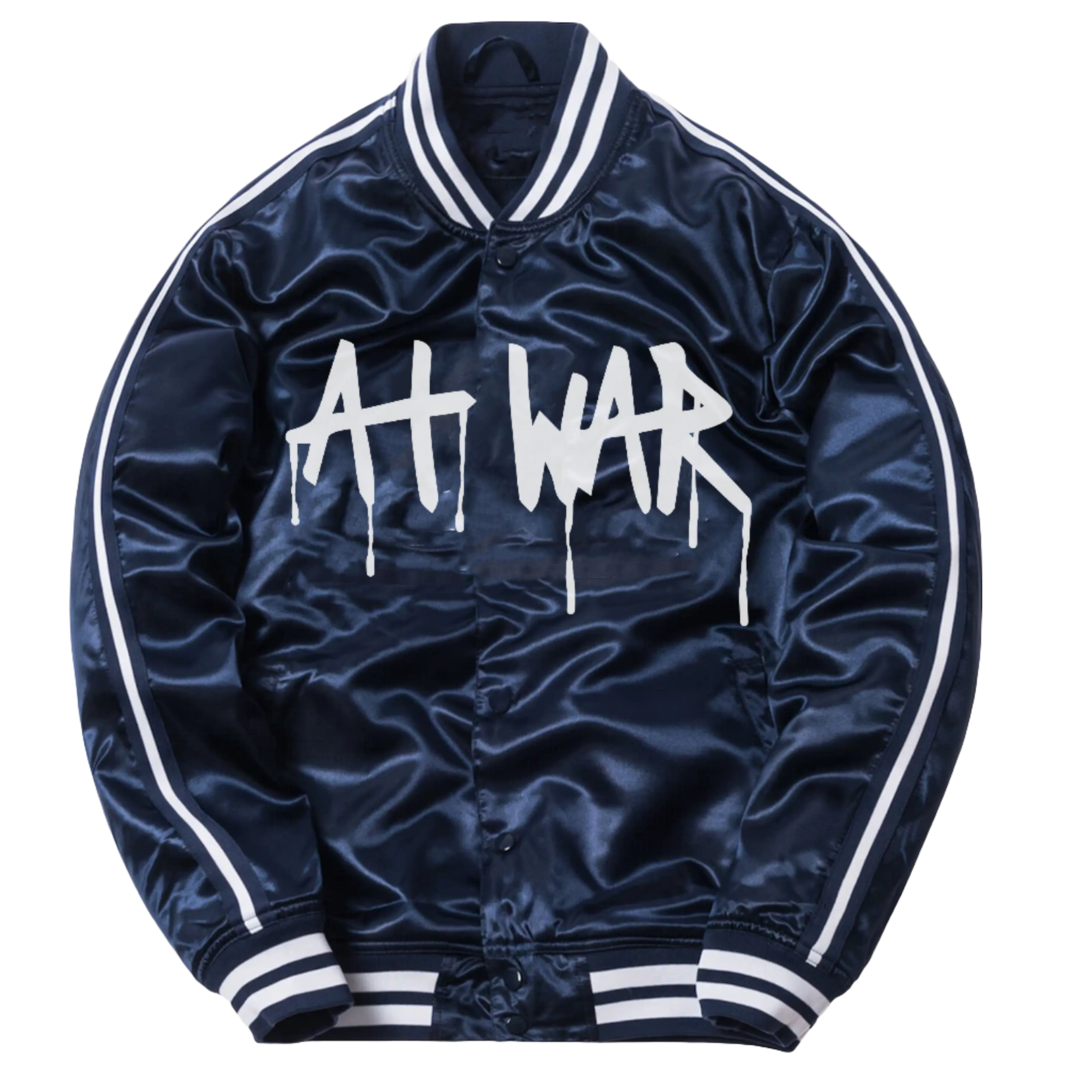 Broken Dreams Satin Jacket (NAVY)