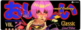 Burger Geisha Large Mouse Pad