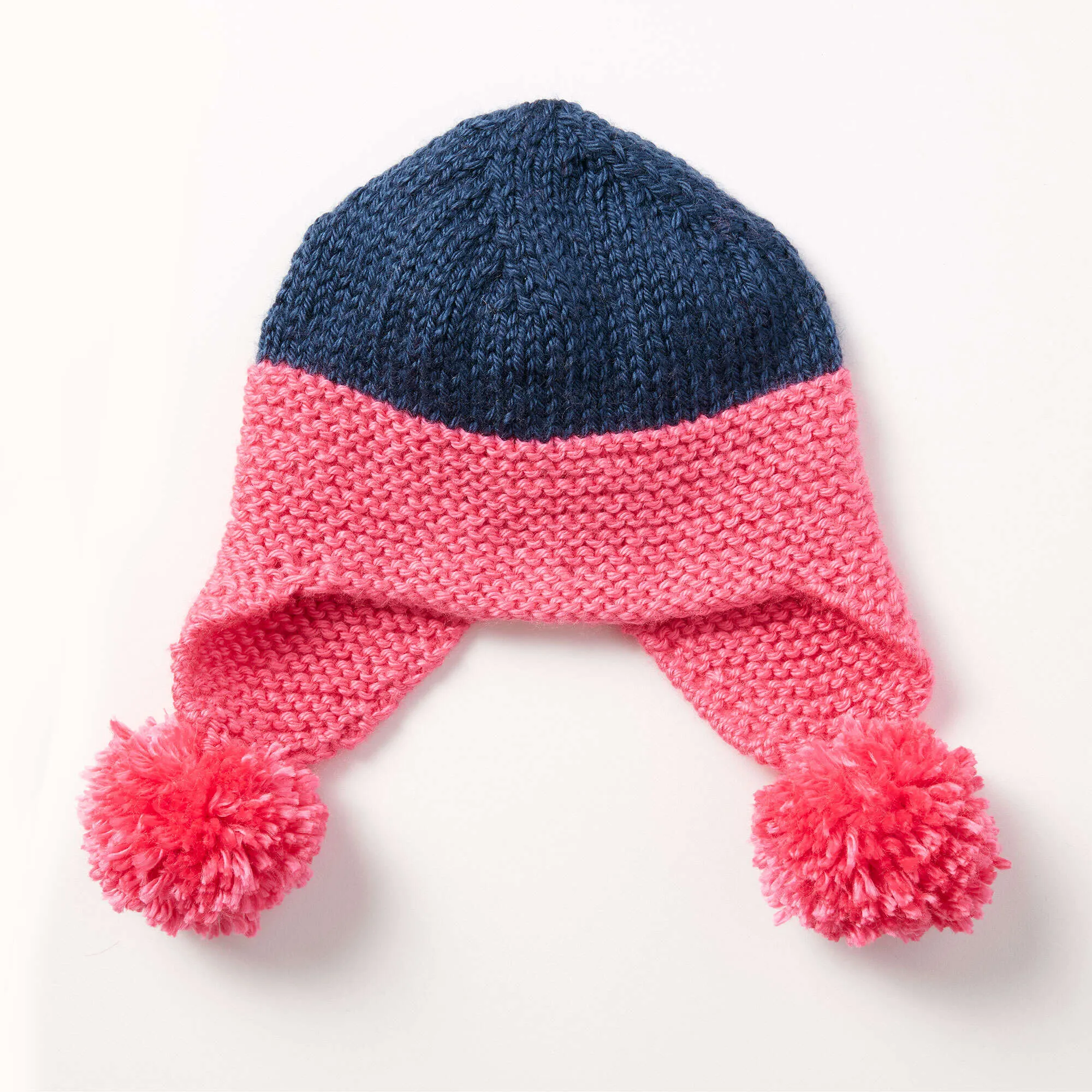 Caron Knit Baby Earflap Hat