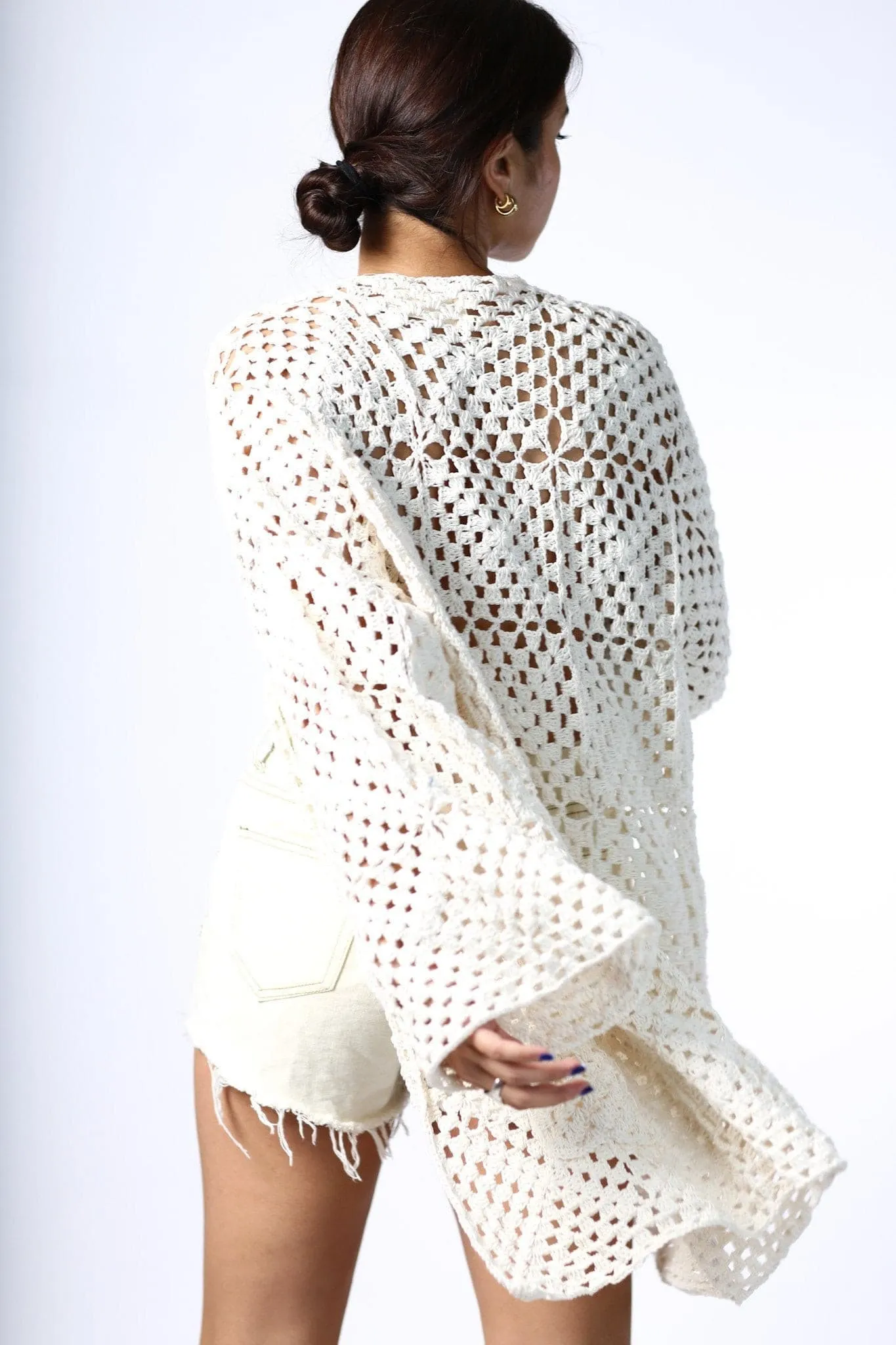 CROCHET CARDIGAN KIMONO JACKET HADID