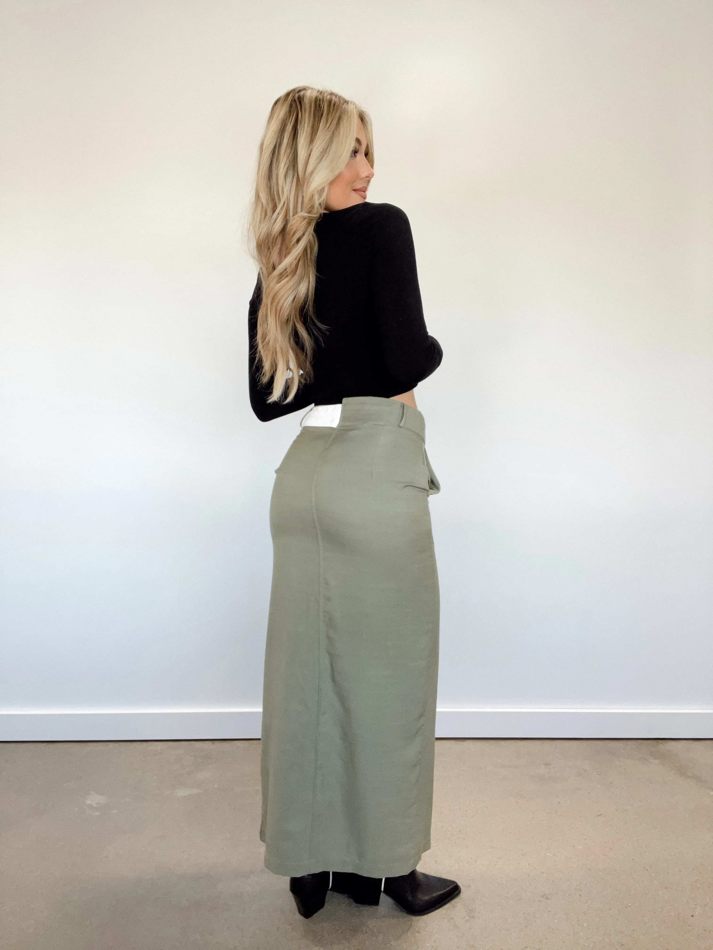 Crossed The Line Maxi Skirt