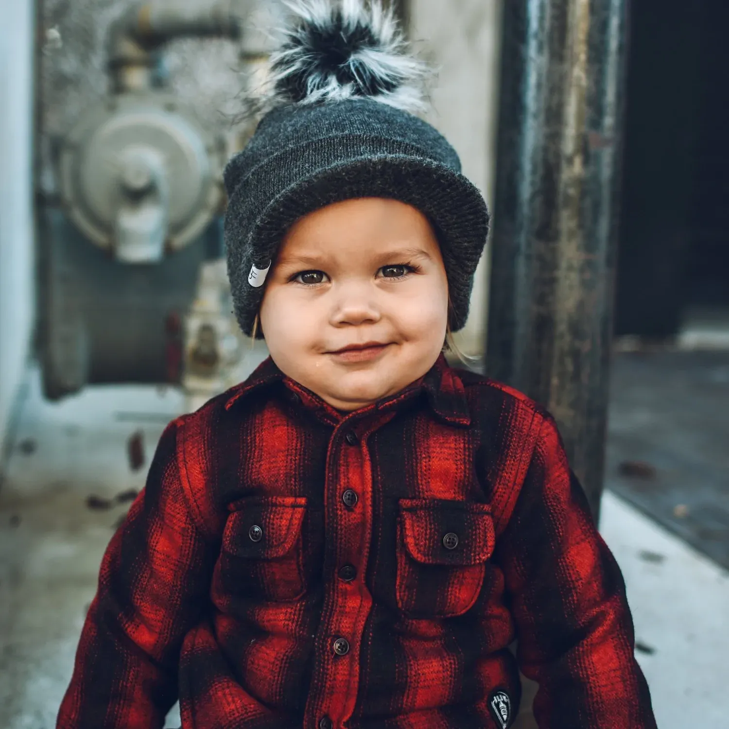 Dark Grey Visor Beanie