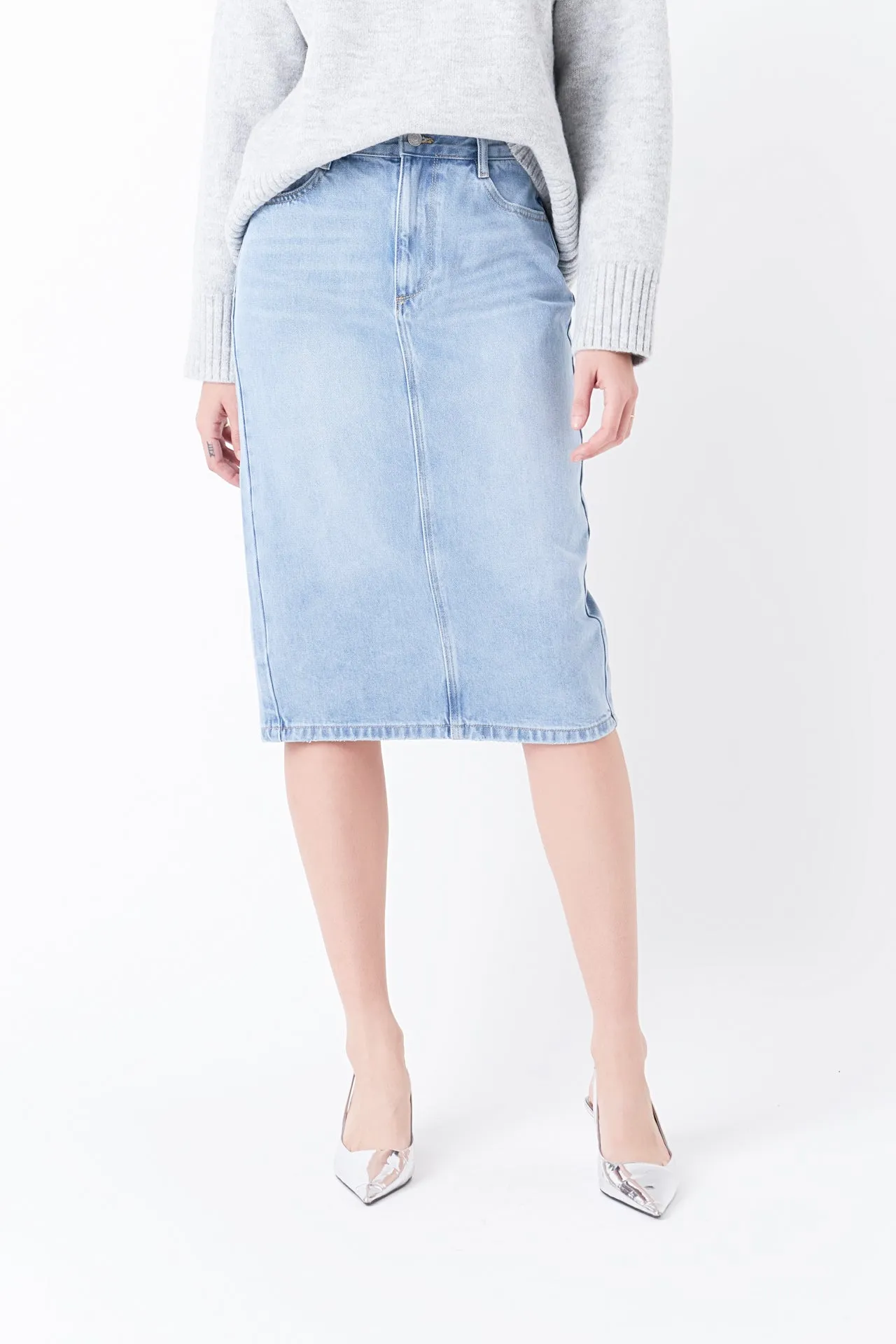 Denim Midi Skirt