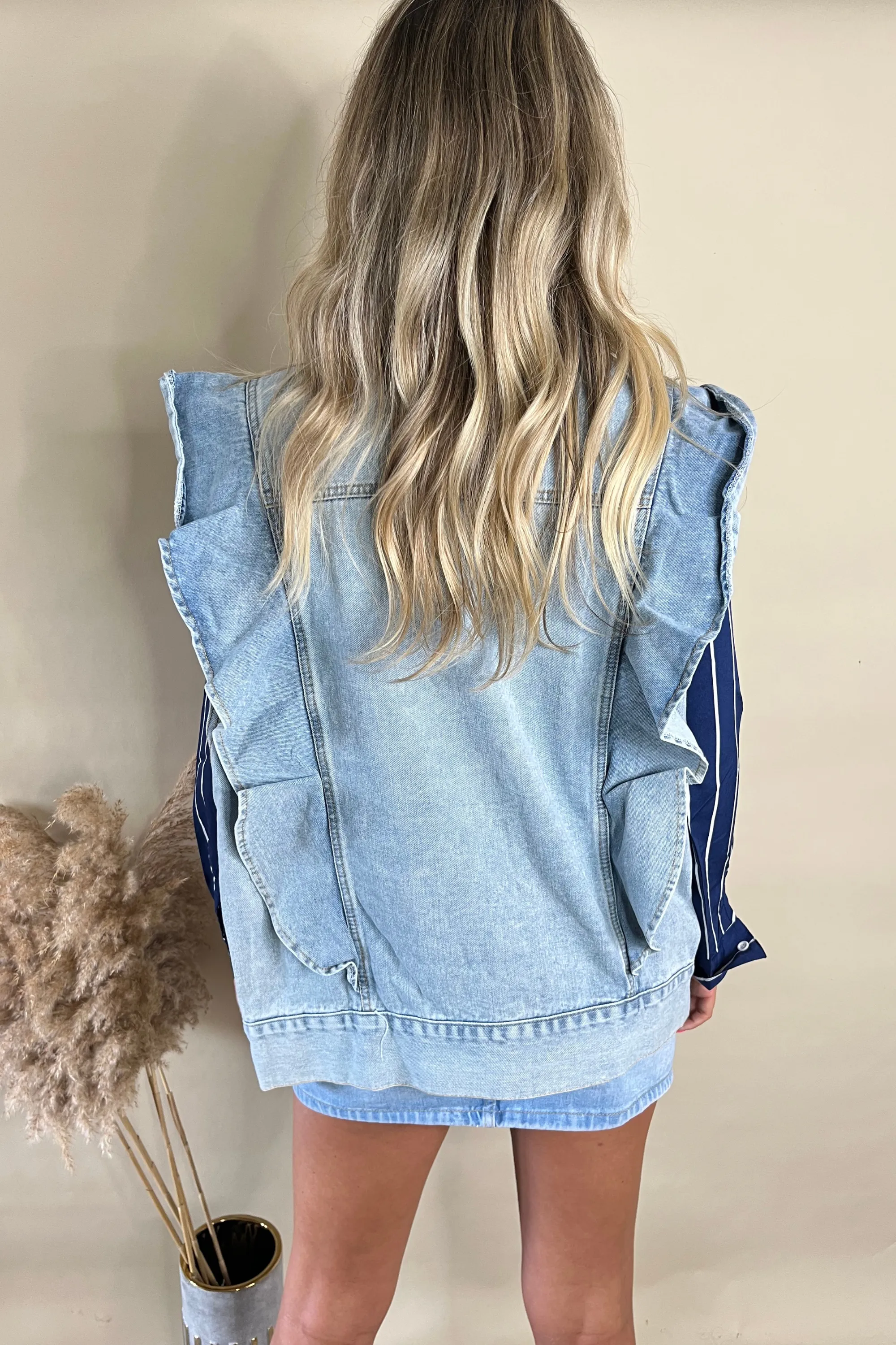 Denim Oversized Waistcoat