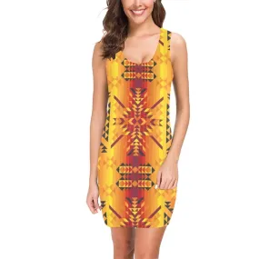 Desert Geo Yellow Red Medea Vest Dress