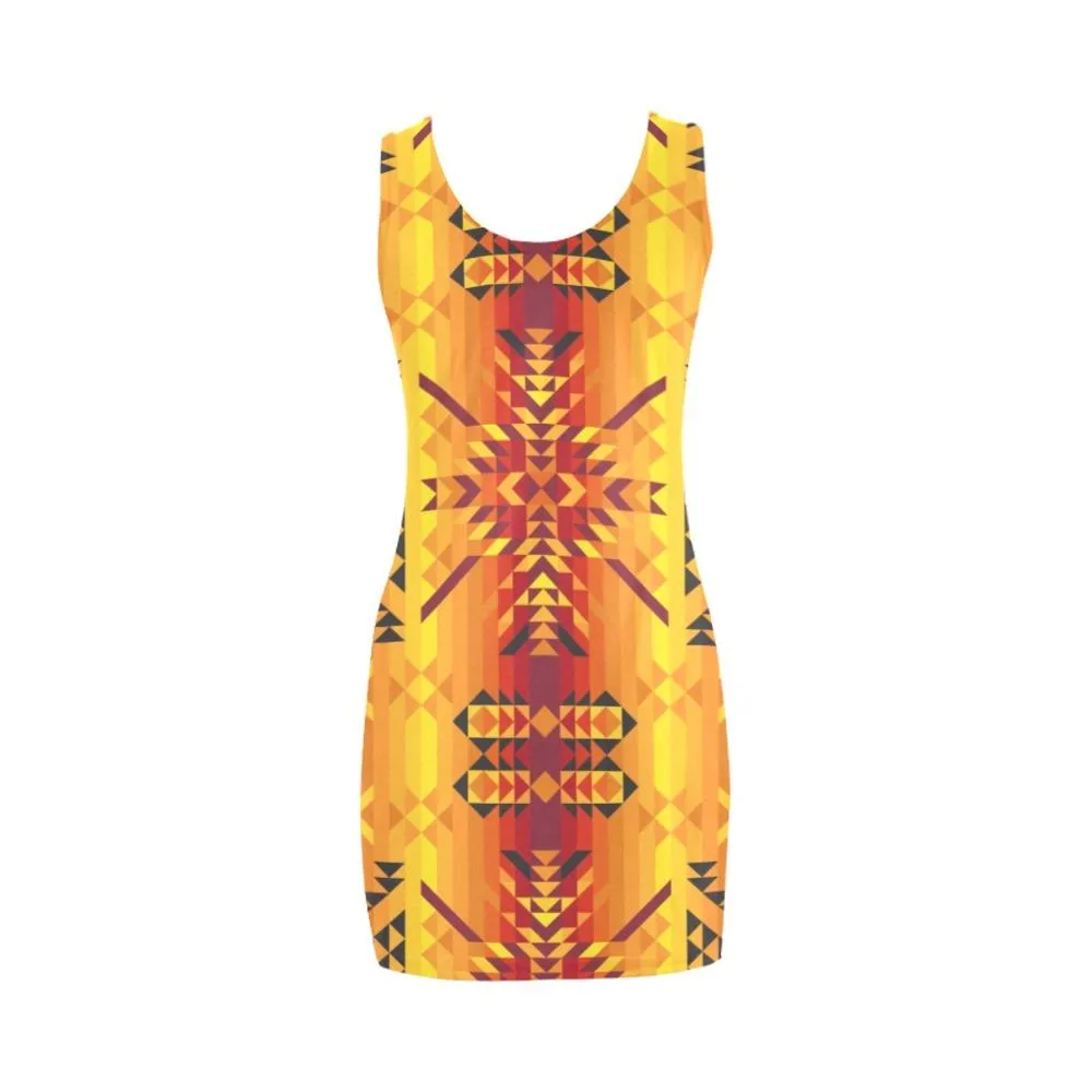 Desert Geo Yellow Red Medea Vest Dress