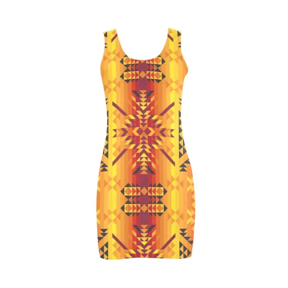 Desert Geo Yellow Red Medea Vest Dress