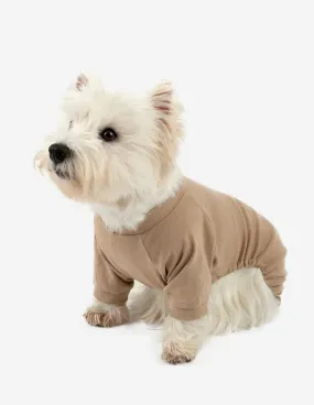 Dogs Solid Color Beige Pajamas