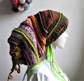 Dreads Long Tube Hat Beanie Dreadlock Sock Oversized Slouchy Unisex Winter Slouchy Hat Knit Rasta Tam Hippie Boho Headband Dreadstyles  Buggy Hat Dreads Woodland Hat