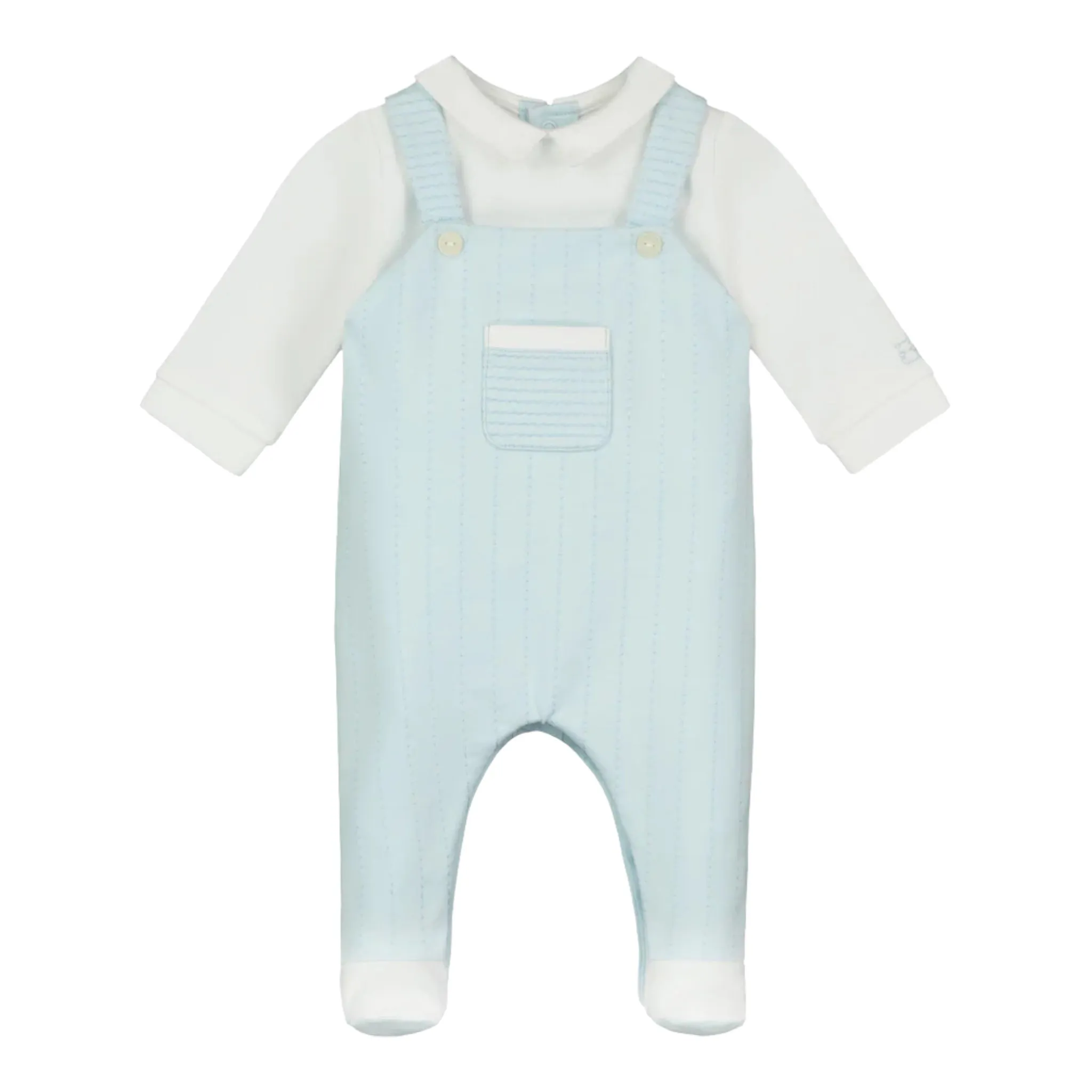 Emile et Rose - Baby Boys all in one, mock dungaree, Fox